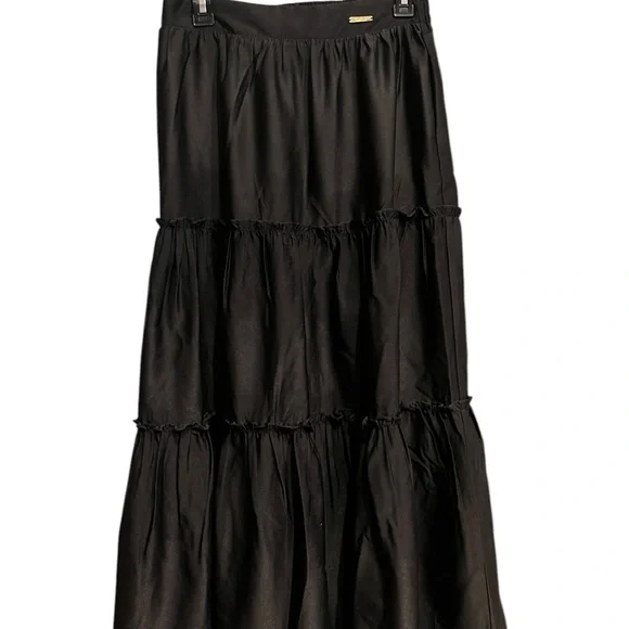 Black Tiered Maxi Skirt